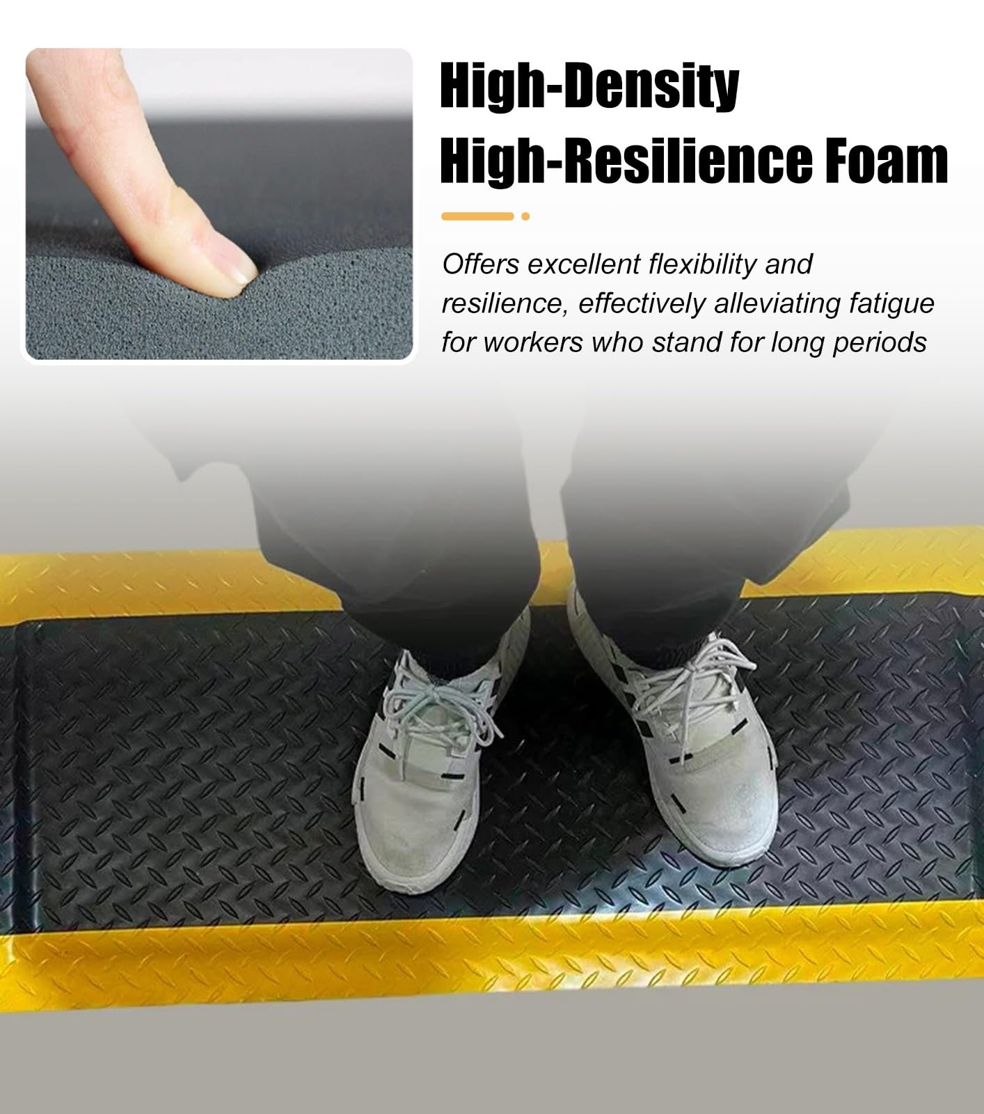 Suelo Garaje Alfombra Ergonómica Antifatiga para Trabajo de Pie, Alfombrilla Acolchada Antideslizante de 20 mm de Grosor, Alfombra Antiestática para Taller | 80x200cm(31.5x78.7in)