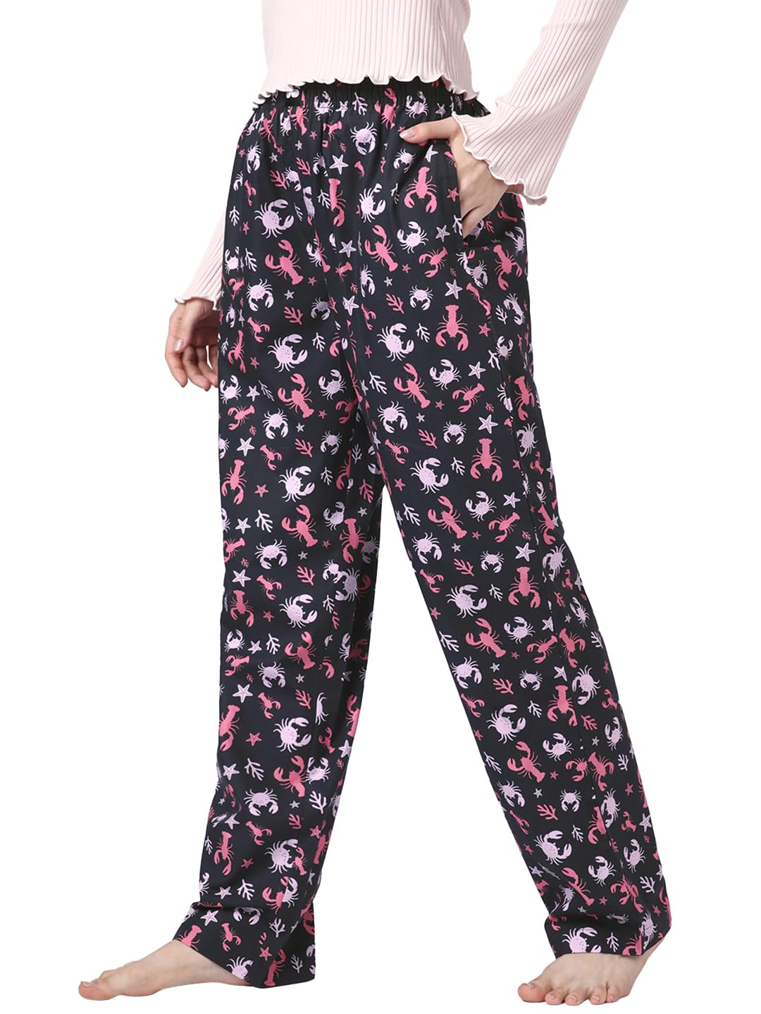 bewakoof Women's All Over Printed Regular Fit Poplin Cotton Pyjama-picture-28
