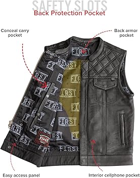 Amazon.com: First Mfg Co Signature Men's Motocycle Club Style