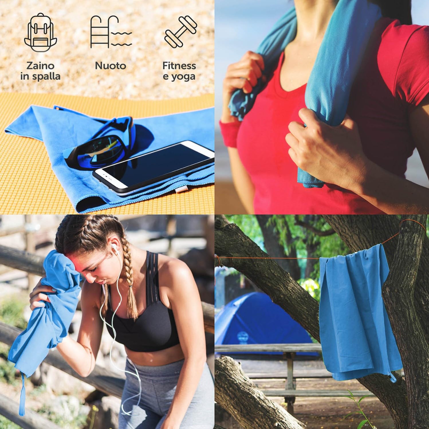 Blumtal Asciugamano in microfibra vari colori e misure, compatto & ultraleggero, telo mare microfibra, perfetto asciugamano palestra, asciugamano viaggio, asciugamano spiaggia