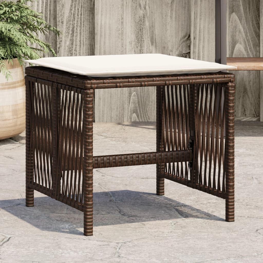 Chaises d'extérieur en polyrotin marron résistantes aux intempéries Homgoday