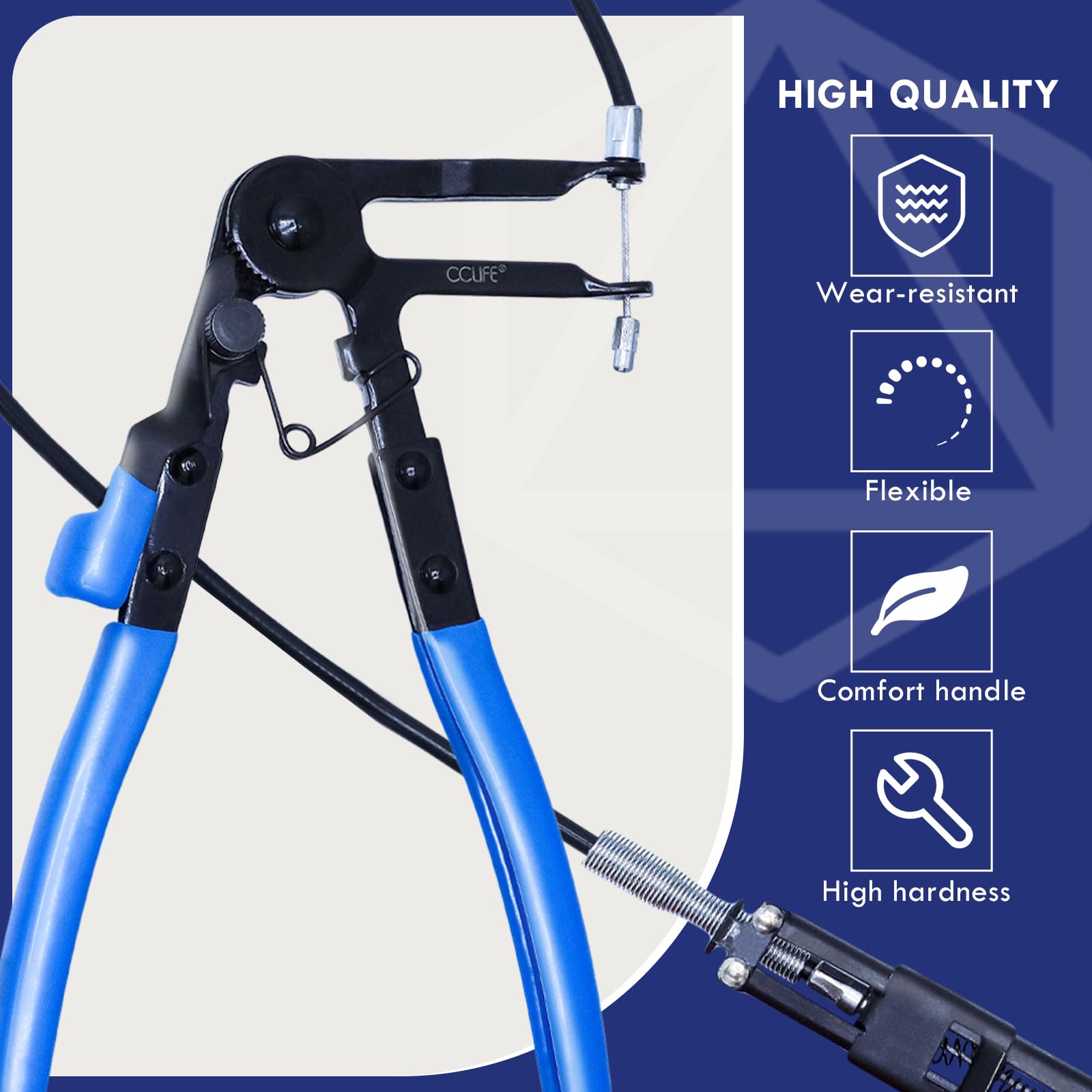 CCLIFE Pinzas para mangueras con cable Bowden 630 mm