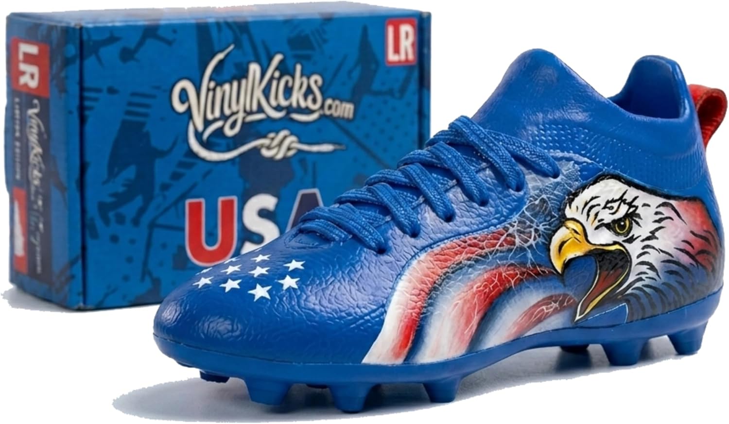 Official 2026 Mini Soccer Cleat Collectible & Bag Charm | 3.3" USA Americana Soccer Shoe with Real Laces | Premium Keychain, Backpack Charm & Display Gift for Soccer Fans & Players