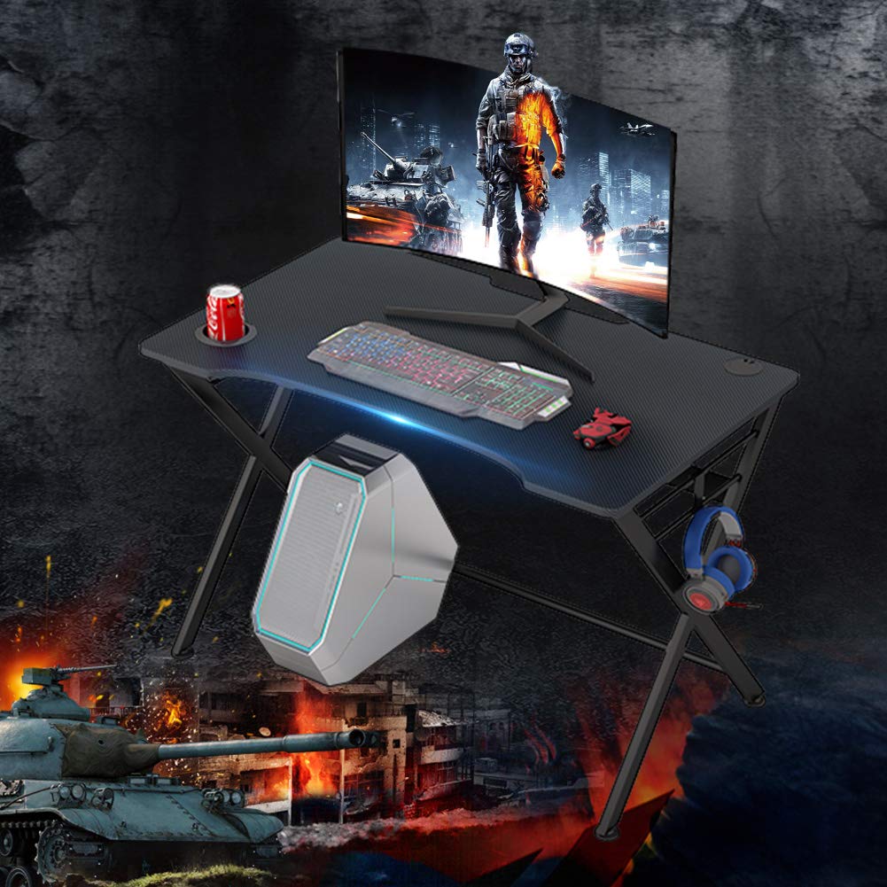Tribesigns Computer Gaming Desk Gaming PC Desk Table, Ergonomic