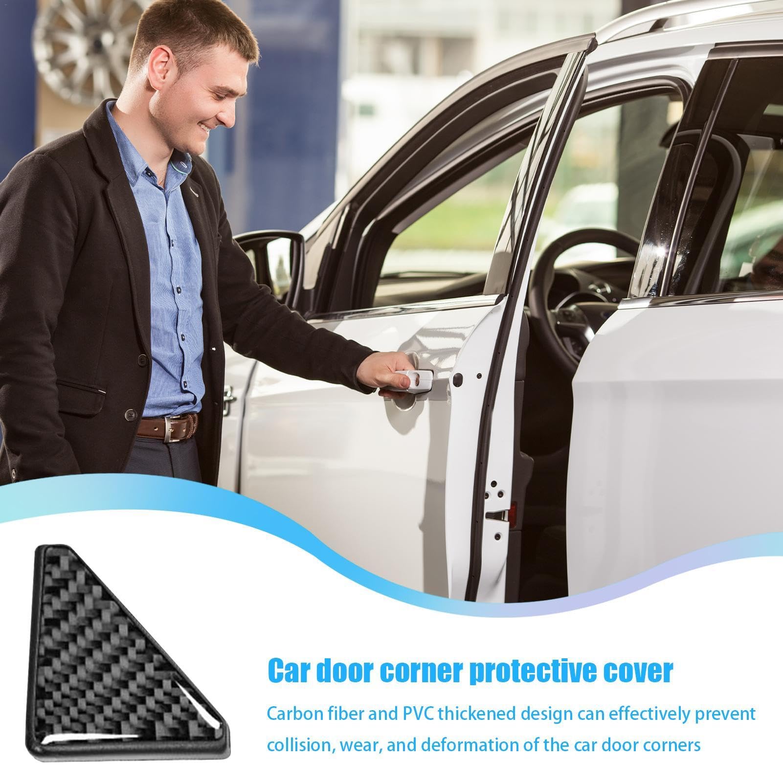 Protezioni Angoli Portiere Auto, 4 Pezzi In PVC Nero: Coperture Antiurto E Antigraffio Autoadesive, Dimensione 92x16x10 Mm