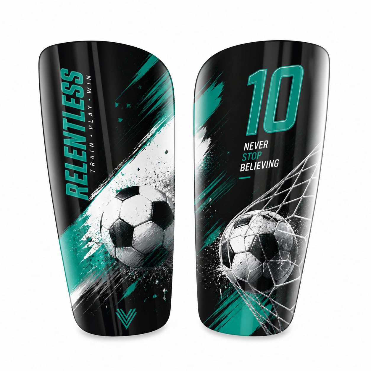 Wanapix | Parastinchi da Calcio Personalizzati per Bambini | Personalizzazione totale Con Foto, Nome e Numero | Protezione Completa
