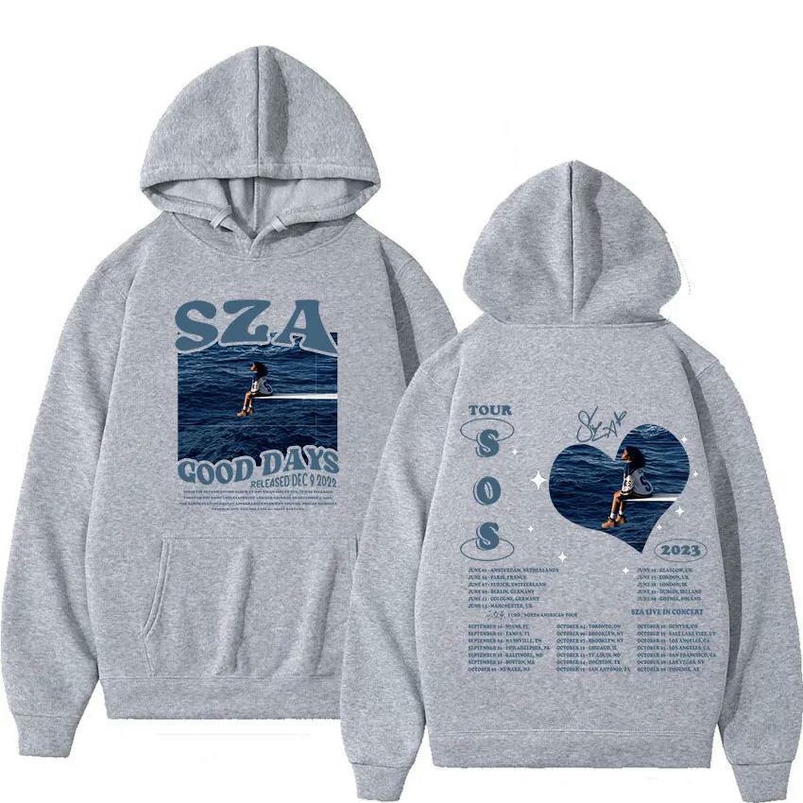 Bluza damska na jesień i zimę - bluza z kapturem dla mężczyzn i kobiet z luźnym aksamitem szary-XXS