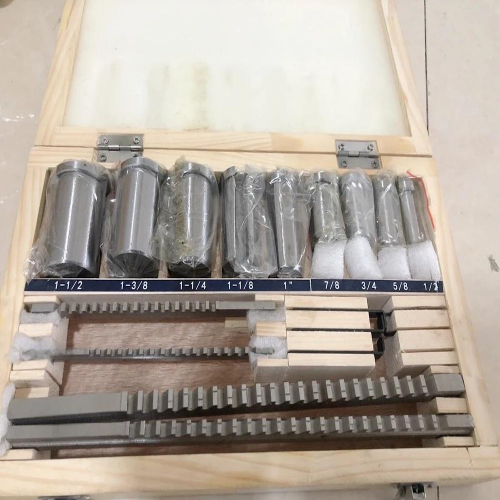 Set di brocce for chiavette CNC da 18 pezzi HSS | Set di boccole for brocce da 1/2-1-1/2, utensili da taglio in acciaio rapido