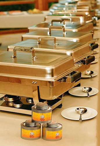 Miniatura 7 de Combustible para rozar 6 horas, paquete de 12 latas para platos de rozamiento, juego de mecha de calentamiento de alimentos premium con abridor de