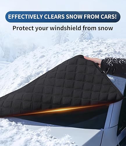 Miniatura 3 de Cubiertas de nieve personalizadas para parabrisas, 8 capas de protección resistente al viento, protección contra heladas, hielo, sol, nieve, UV,