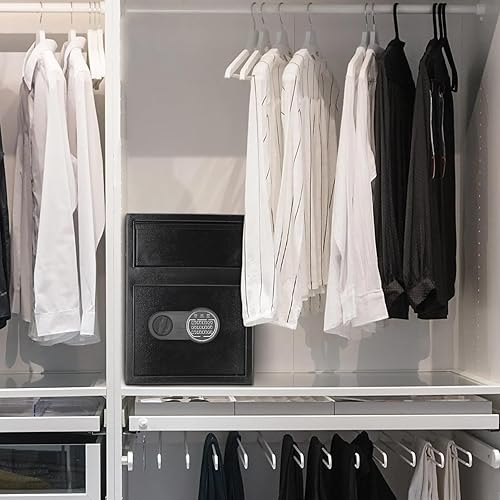 Miniatura 5 de Caja de seguridad digital de depósito, caja fuerte electrónica de acero con teclado, caja de seguridad de bloqueo con ranura, caja de seguridad de