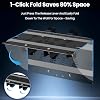Estante de pared plegable de aleación de aluminio compatible con todas las generaciones de PS5, sostiene dos controles, disipación de calor sin obstáculos, accesorios para PS5 (Negro) 5