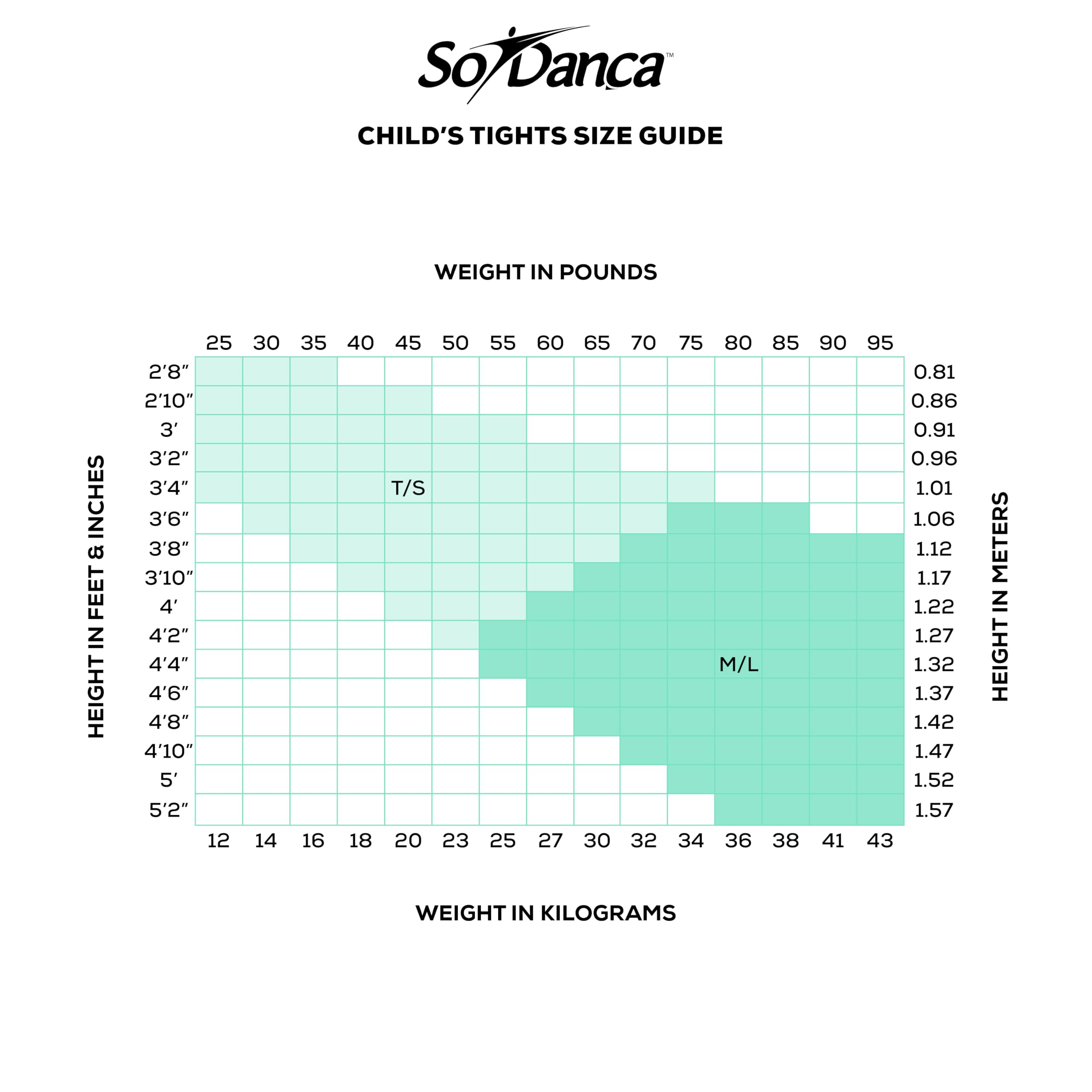 So Danca - Child Ballet Dance Footed Tights - TS73 (US, Alpha, X-Small, Small, Regular, Theatrical Pink)