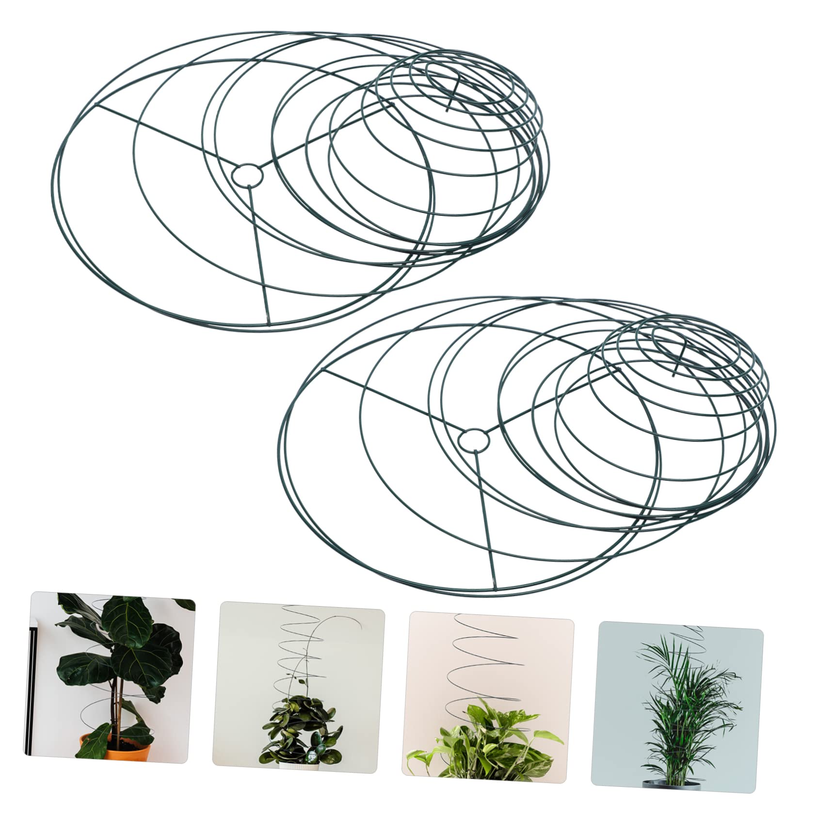 Happyyami 2 Stück Spirale Pflanzenstütze Aus Edelstahl Tomatenkäfig Pflanzhalter Für Garten Balkon Kletterpflanzenstütze Stabil Dehnbar