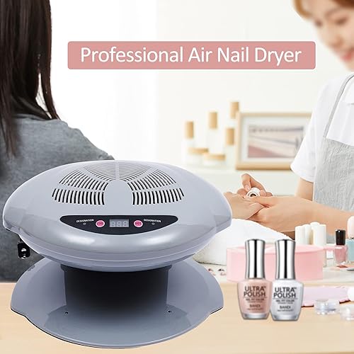 Miniatura 9 de Secador de uñas profesional, ventilador de uñas de 400 W, máquina secadora con inducción automática, viento cálido y frío, herramienta de manicura