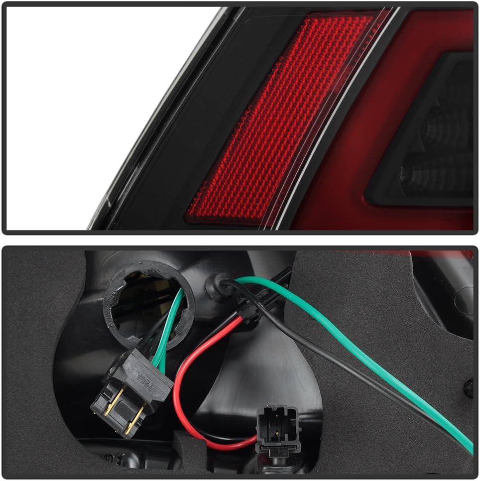 ACANII - For Black 2010 2011 2012 Ford Fusion LED Light Tube Tail Lights Brake Lamps Driver + Passenger