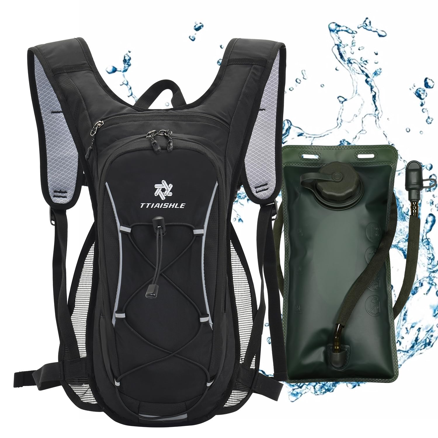 Hydration Pack Backpack with 2L BPA Free Water Bladder,Bike backpack for Cycling Running Hiking Climbing Camping Racing skiing