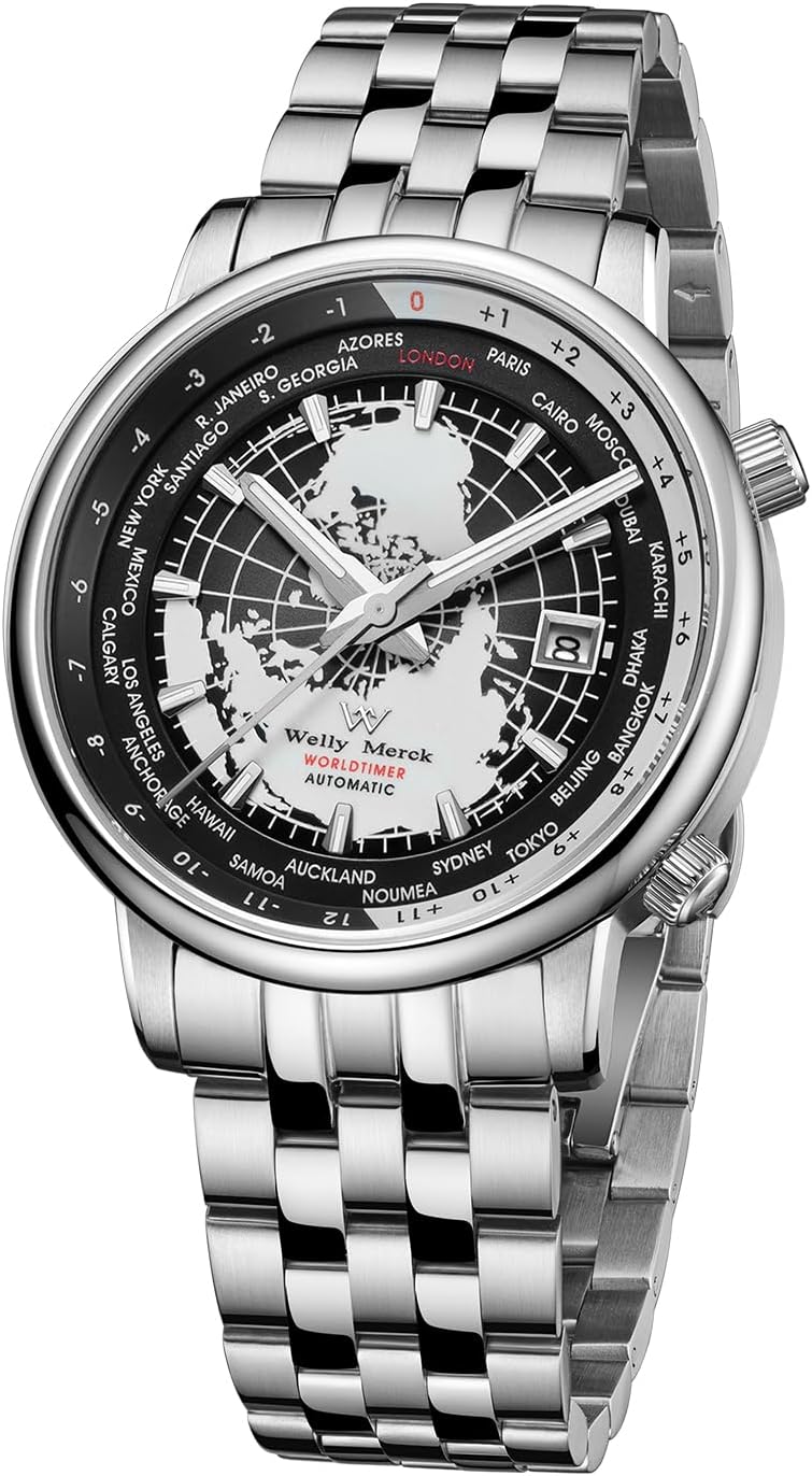 WM Watch WM057 World Timer Watches for Men 41mm Kuwait Ubuy