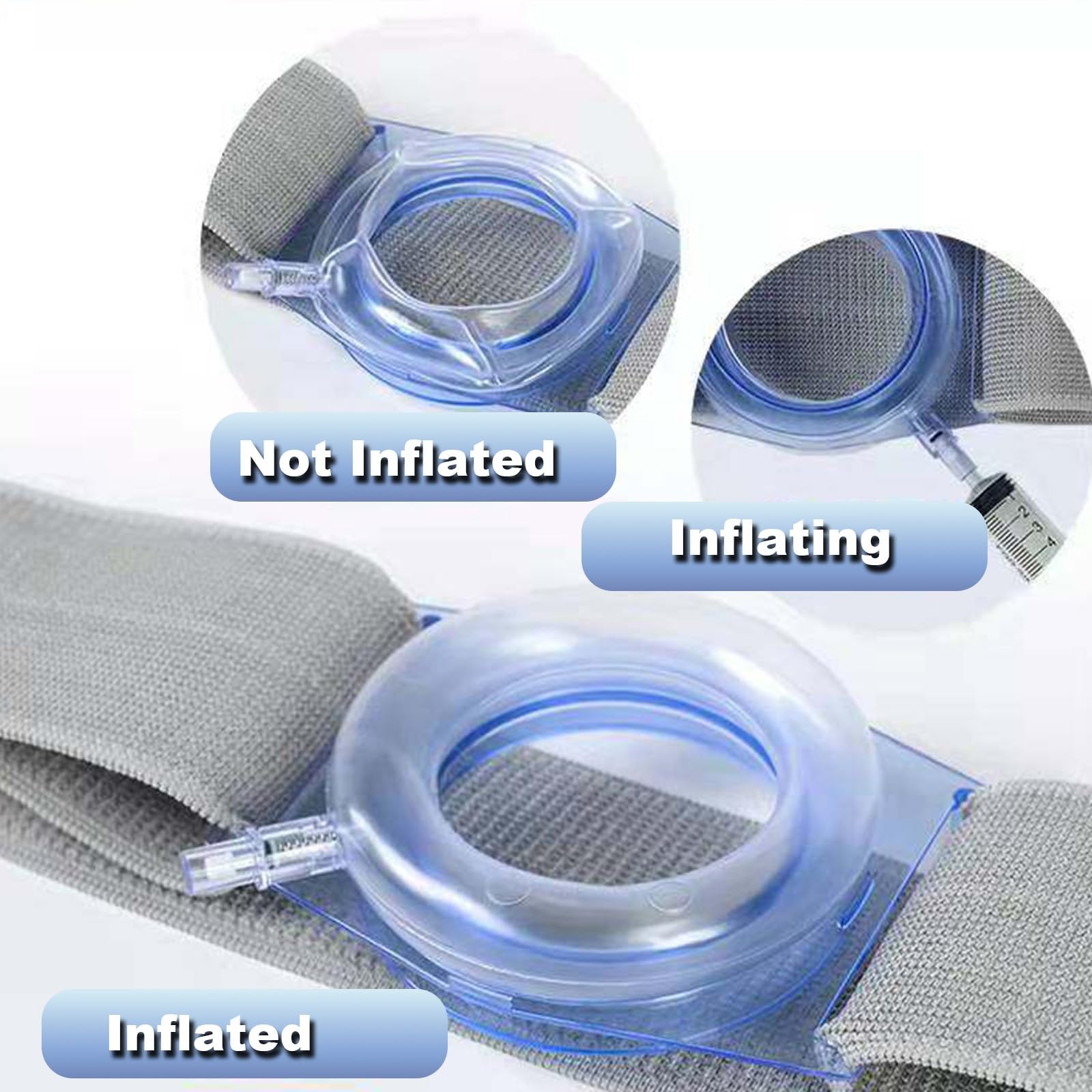 Cinturón de Ostomía Inflables, Soporte de Estoma Ajustable, Cinturón Colostomía Elásticospara Ostomía, Soporte para Bolsas de Colostomía e Ileostomía