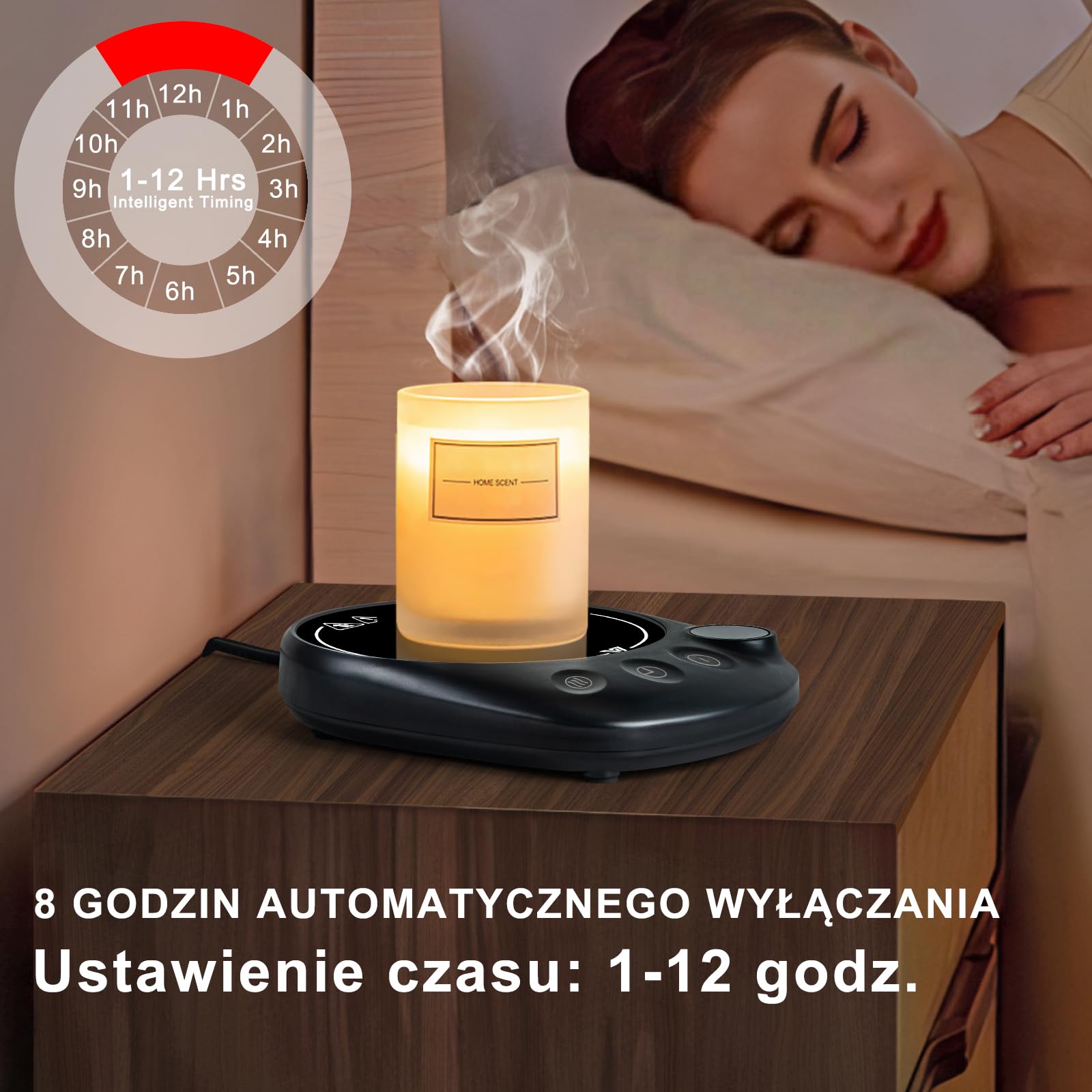 Scaldatazze, 4 Temperature Regolabili Da 55°C a 85°C, Spegnimento Automatico Dopo 8 Ore, Scaldatazze Con Funzione Timer 1-12h （Ferroso）
