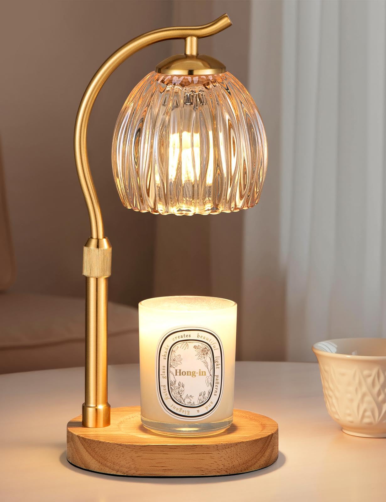 Hong-in Candle Warmer Lamp in Amber