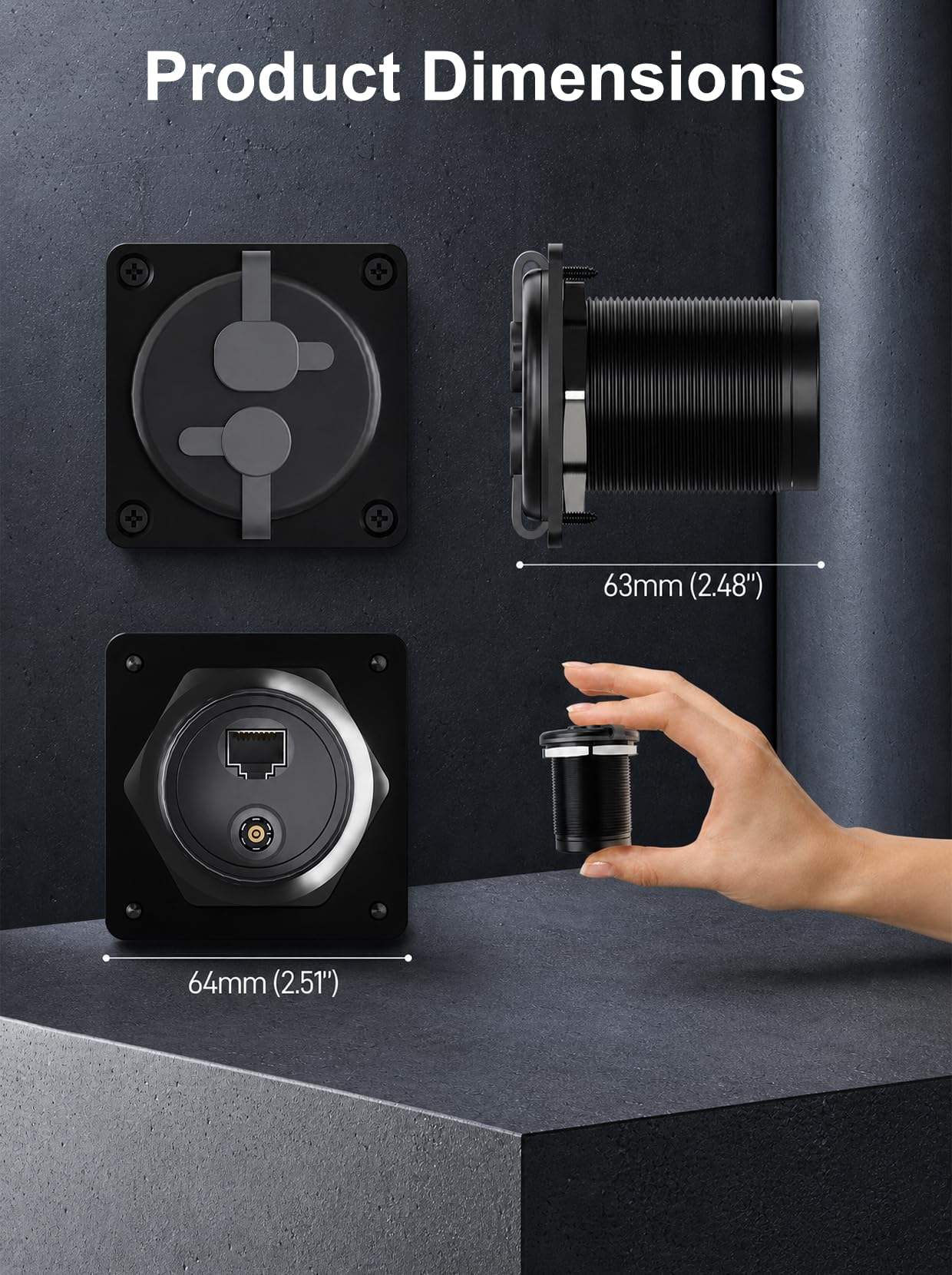 Prise murale pour Starlink Gen 3/Gen 4, DC+RJ45 2 en 1