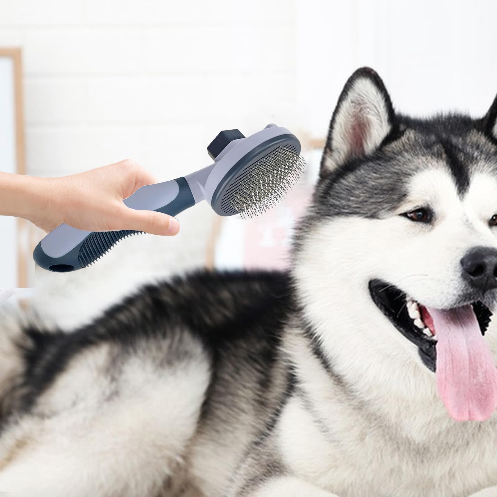 Bürste Für Hunde | Kamm Zum Entfernen Von Katzenfell Und Haaren | Werkzeug Zur Entfernung Von Hundehaaren | Für Baden, Duschen, Mittelgroße Und Große