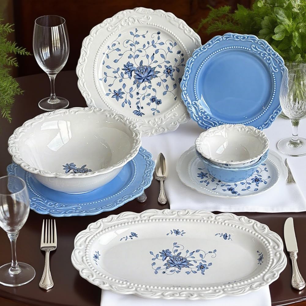 Geprägte Dessertteller, Keramik, Western-Stil, Kuchen, Nudeln, Salat, Abendessen, Haushaltssnack, Frühstücksschalen, Vogelnest, Obst, Sahne, Salate, Suppen, Snacks (26,9 cm flacher Teller, weiß)