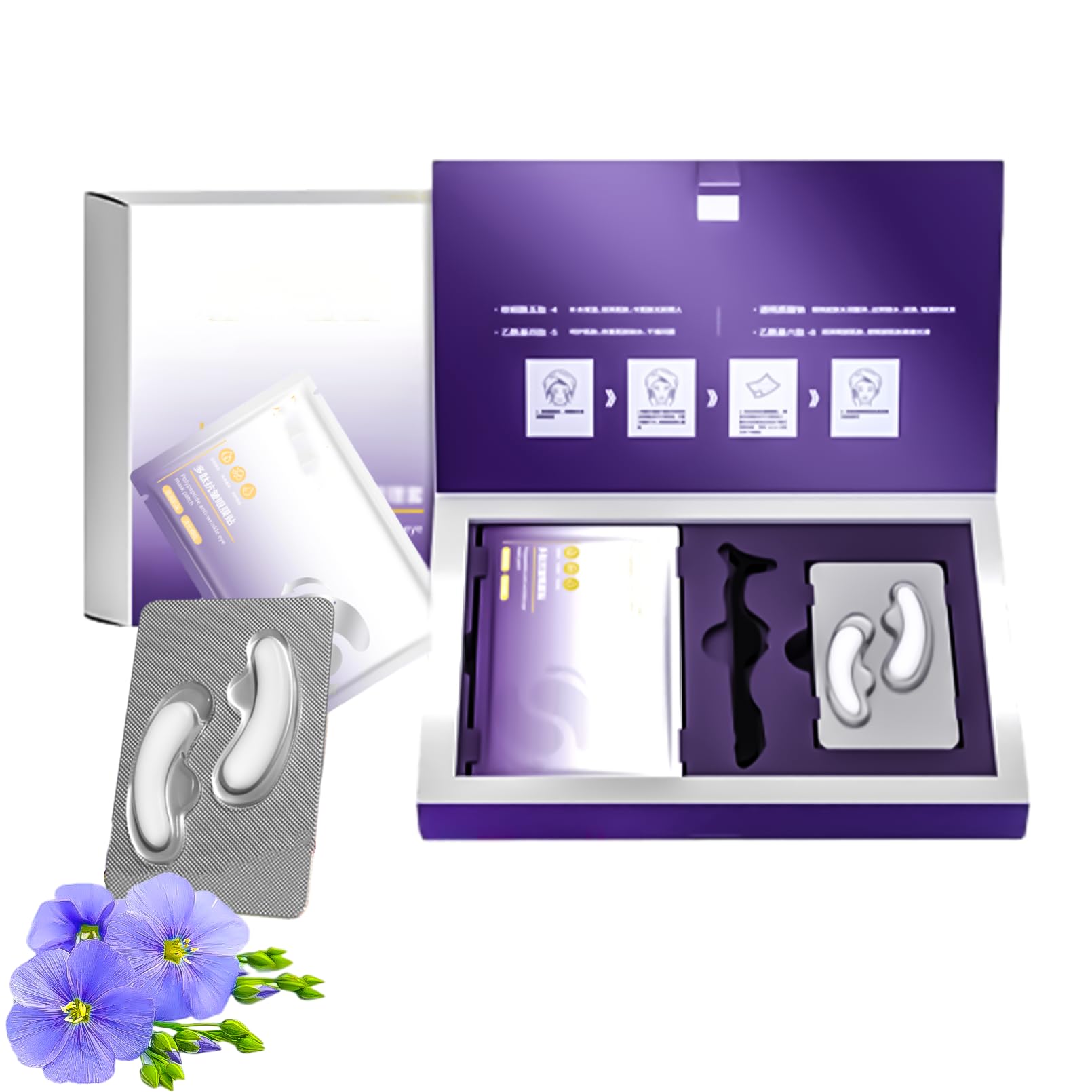 Savinora Freeze-Dried Collagen Eye Patches, 2 In 1 Freeze Dried Collagen Eye Mask, Under Eye Patches for Puffy Eyes and Dark Circles (1pcs)