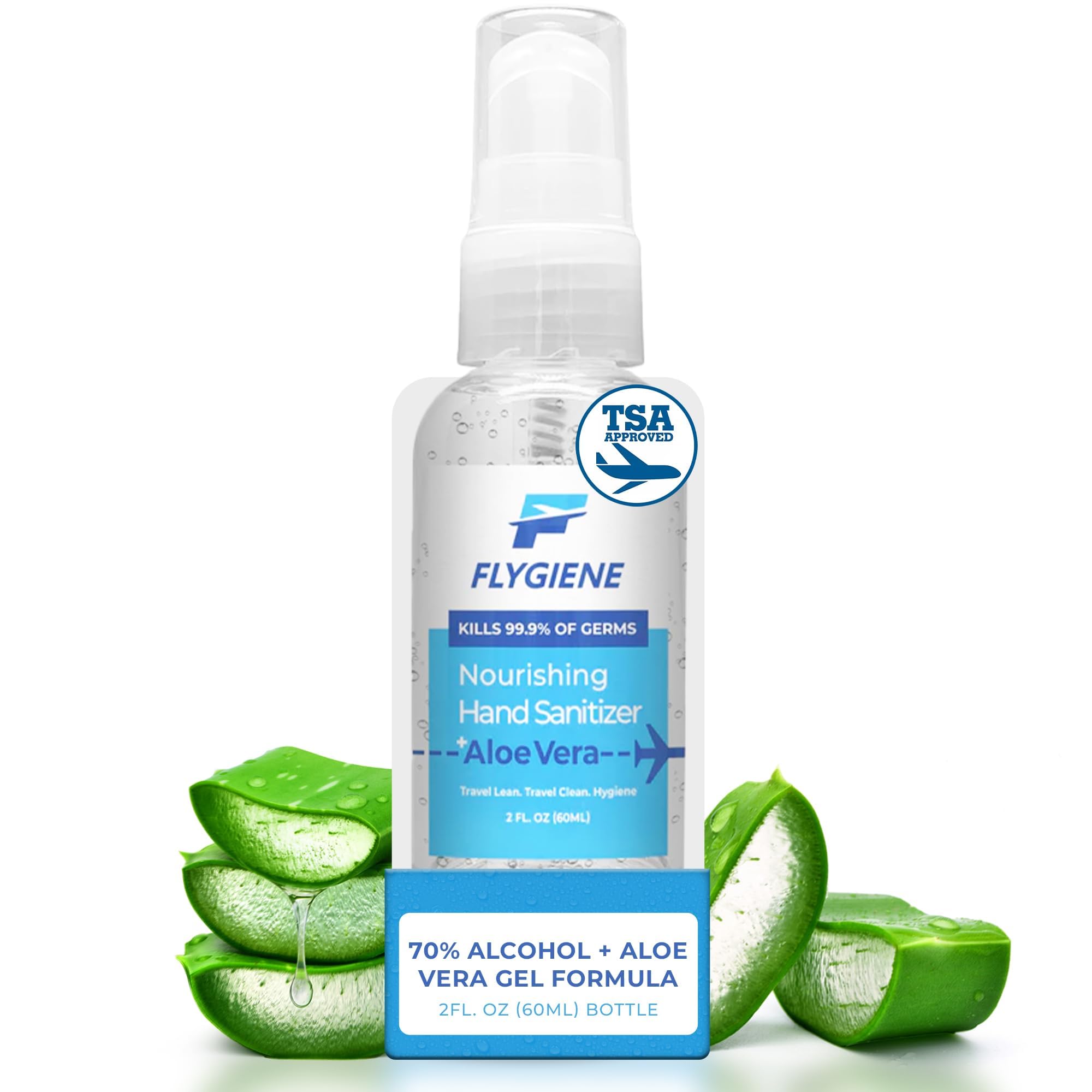FLYGIENE Gel Antisséptico para Mãos em Spray para Viagem com Aloe Vera ...