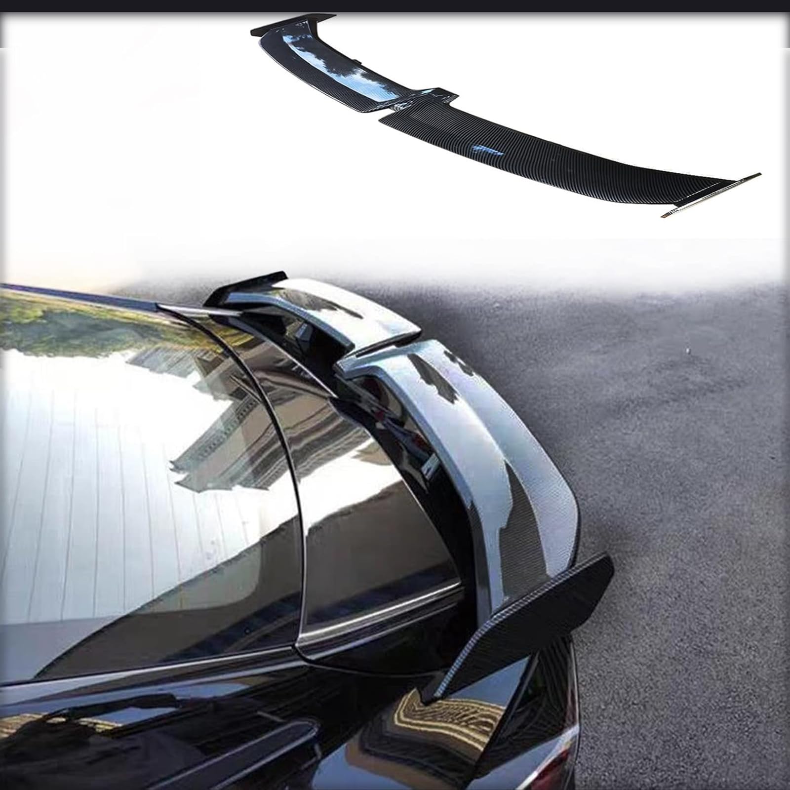 NERO OPACO SPOILER Posteriore Labbro Tronco Coperchio Aileron Levre Per