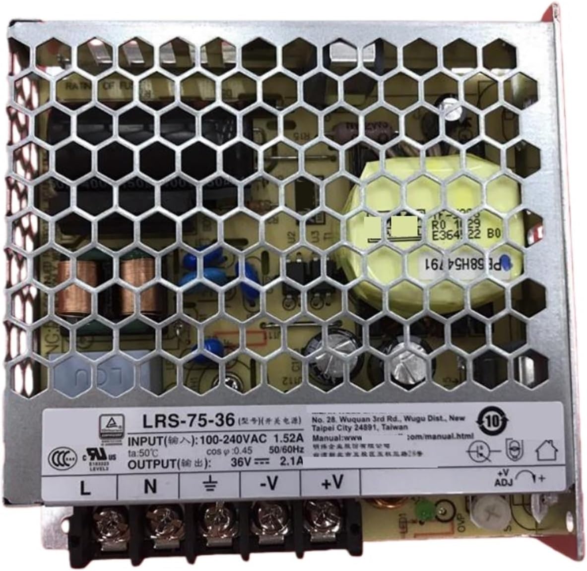 AC-DCスイッチング密閉型電源装置 LRS-75-36 75W 36V AC-DC シングル出力高効率電源 LRS-75-36