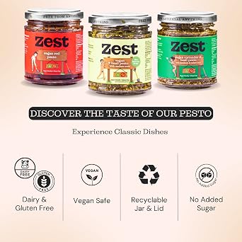 Zest Vegan Basil Pesto 165g