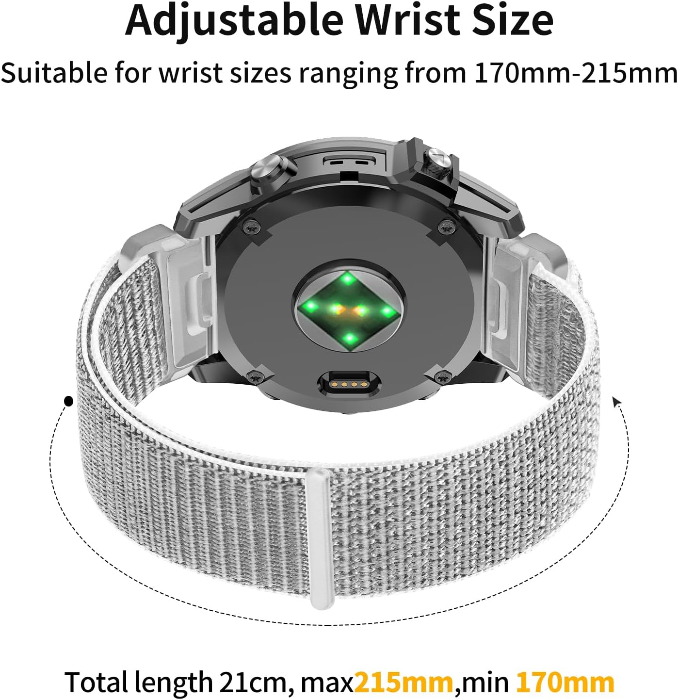 20mm Nylon Watch Bands for Garmin Fenix 8 AMOLED-43mm/7S Pro/7S/6S Pro/ 6S,QuickFit Sports Strap for Fenix 5S plus/5S/Descent Mk2s/Descent Mk3i 43mm/Approach S70/epix Pro 42mm - Image 2