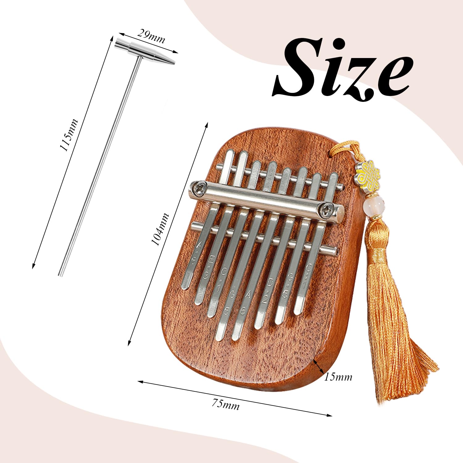 1 Set Of Mini Thumb Piano, Portable Finger Piano, Creative Finger Piano, Musical Instrument Learning Tool - Image 2