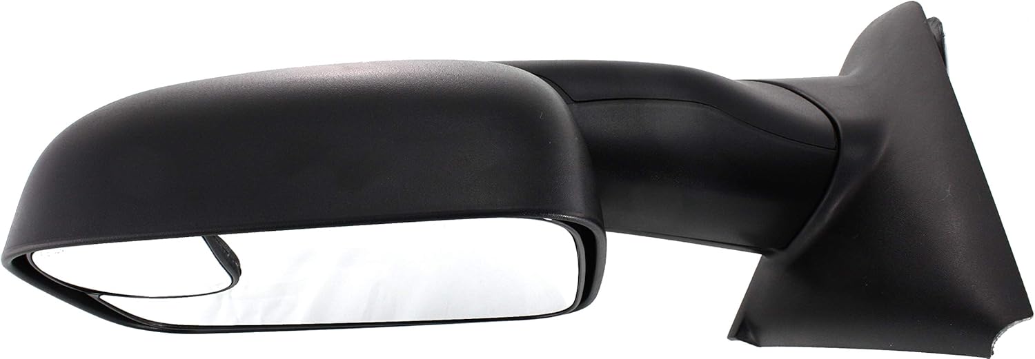 Kool Vue Driver Side Power Heated Towing Mirror for Dodge Ram 1500 2002-2008, fits 2003-2009 RAM 2500/3500, Without Signal Light & Puddle Lamp Textured Standard Cab