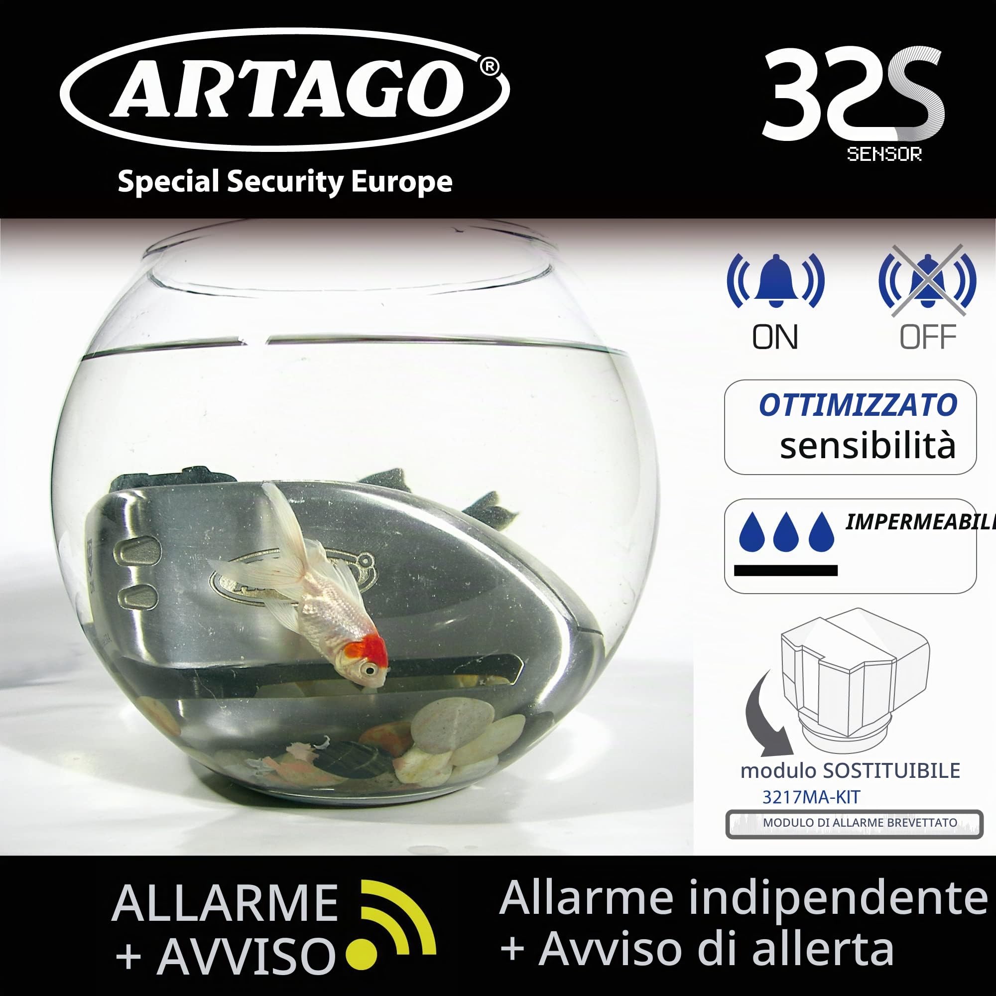 ARTAGO 32S4 Pack Antifurto Bloccadisco con Allarme 120db Alta Sicurezza + Supporto per Honda CRF 1000L Africa Twin, Omologato Sra