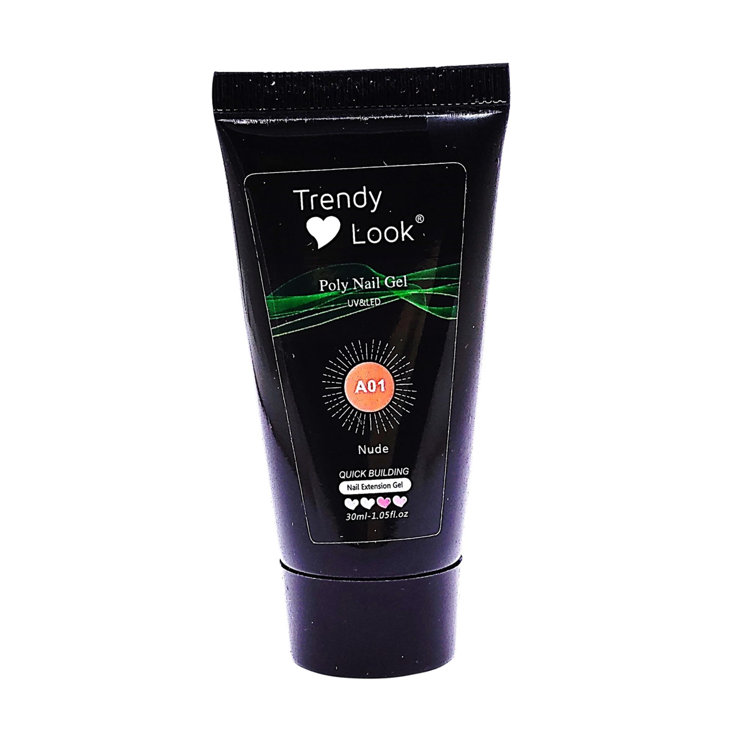 Trendy Look Quick Building Nail Extension UV LED Poly Gel 30ml (Nude)-image-36