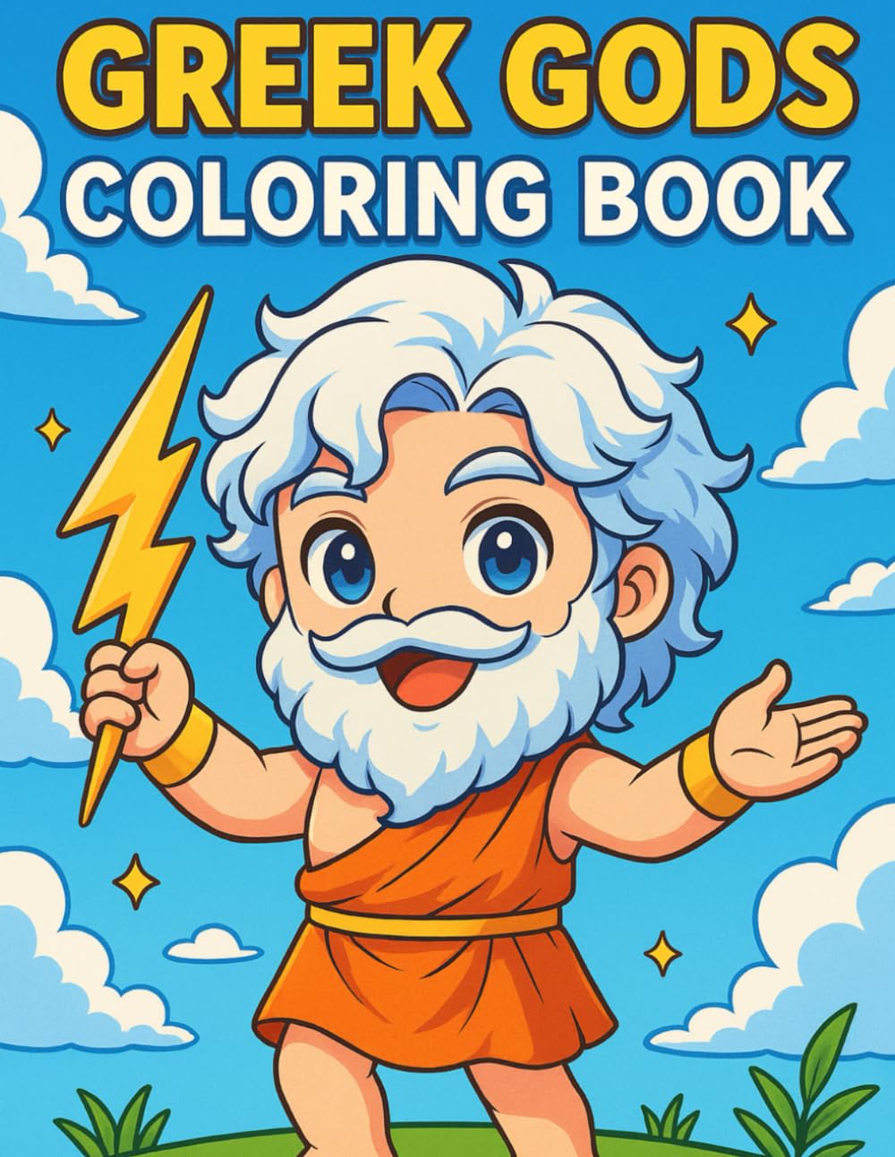 GREEK GODS coloring book: MANGA STYLE x AGES 3-9 (MANGA GODS & LEGENDS SERIES)