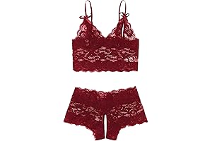 Lace Cut Out Bra and Panty Teddy Lingerie