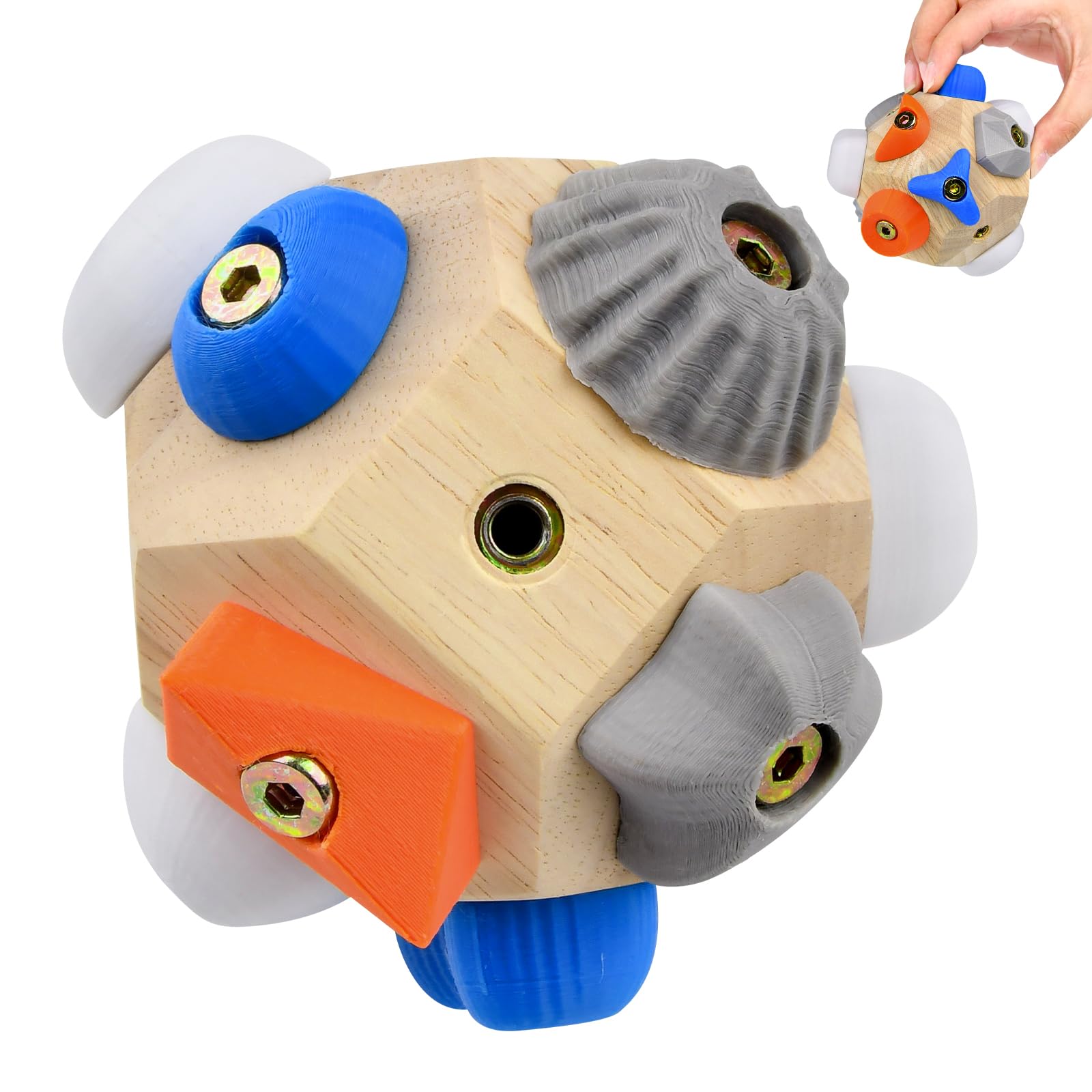 Ruichi Boulder Block, Rock Climbing Holds, Handcrafted Finger Training Tool