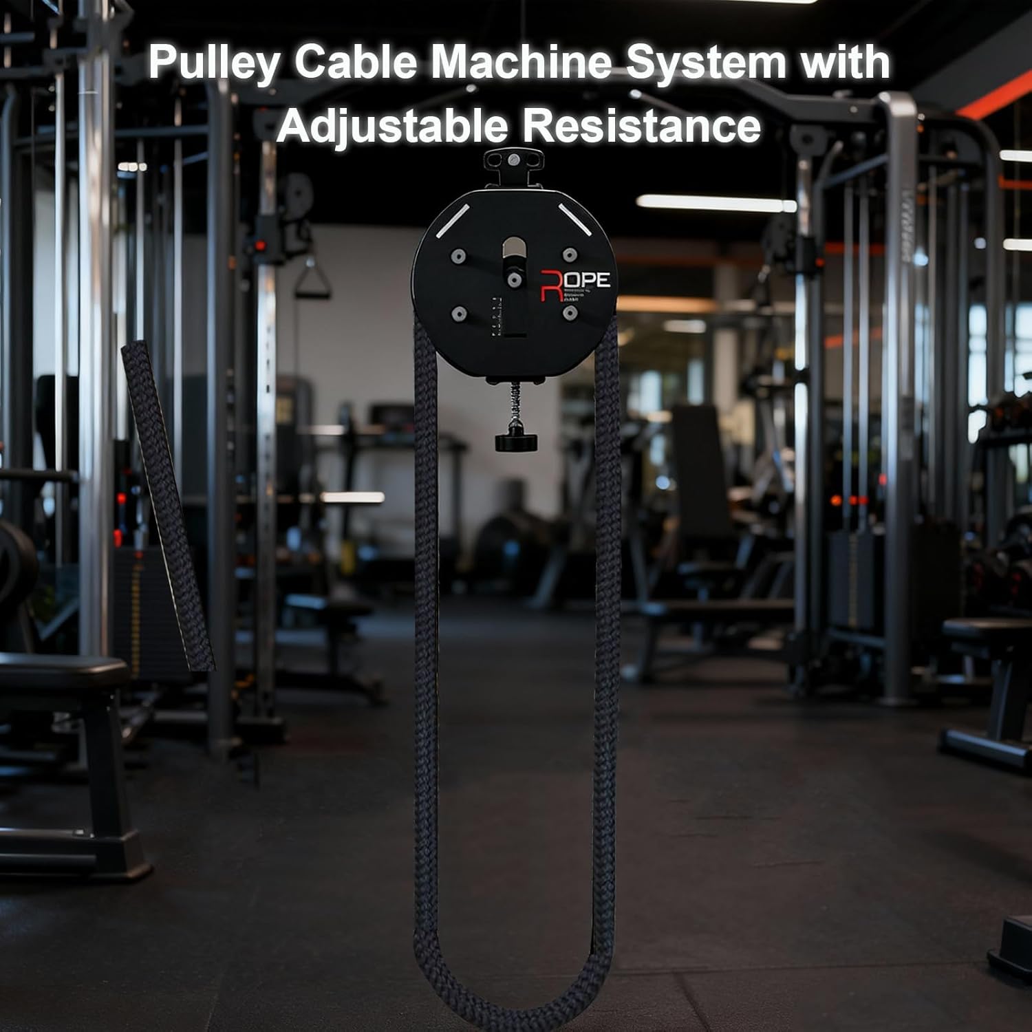 Endless Rope Trainer-Home Workout Equipment-Infinity Loop Cable Machine Suspension Forearm Strength Training Equipment with 14 FT Closed-Loop Nylon Rope, 66LB Max Resistance