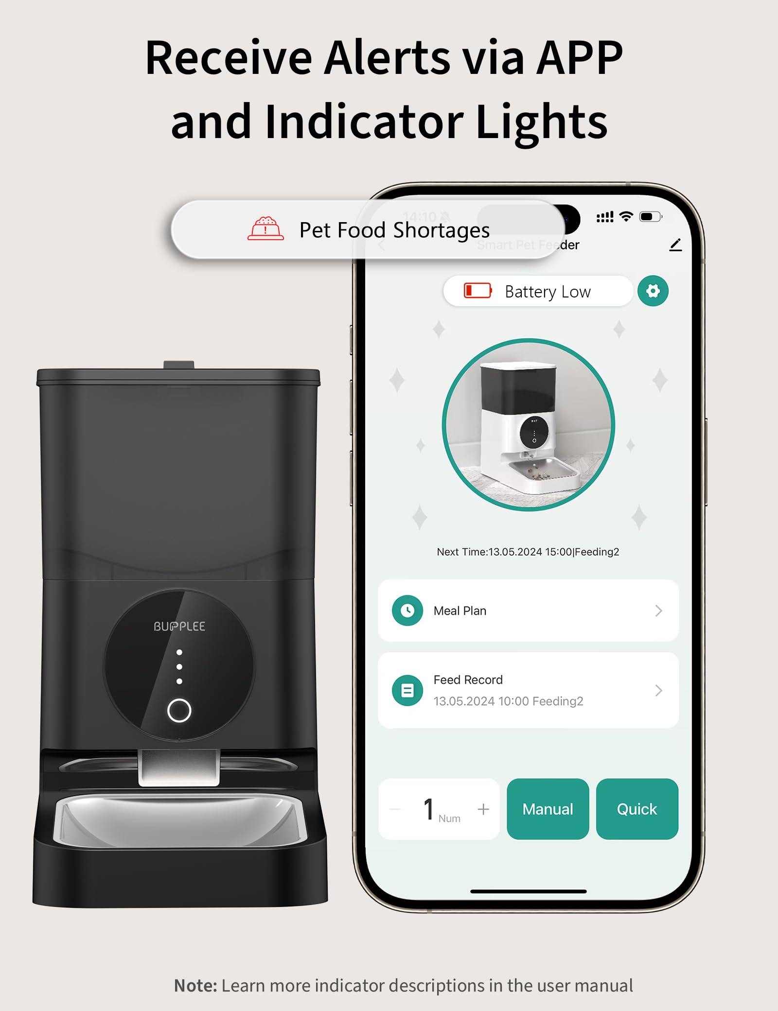 Comedero automático para gatos, 4 L, temporizador para gatos, 1-10 comidas, dispensador inteligente de alimentos para perros de raza pequeña, dispensador de alimentos para interiores y exteriores,