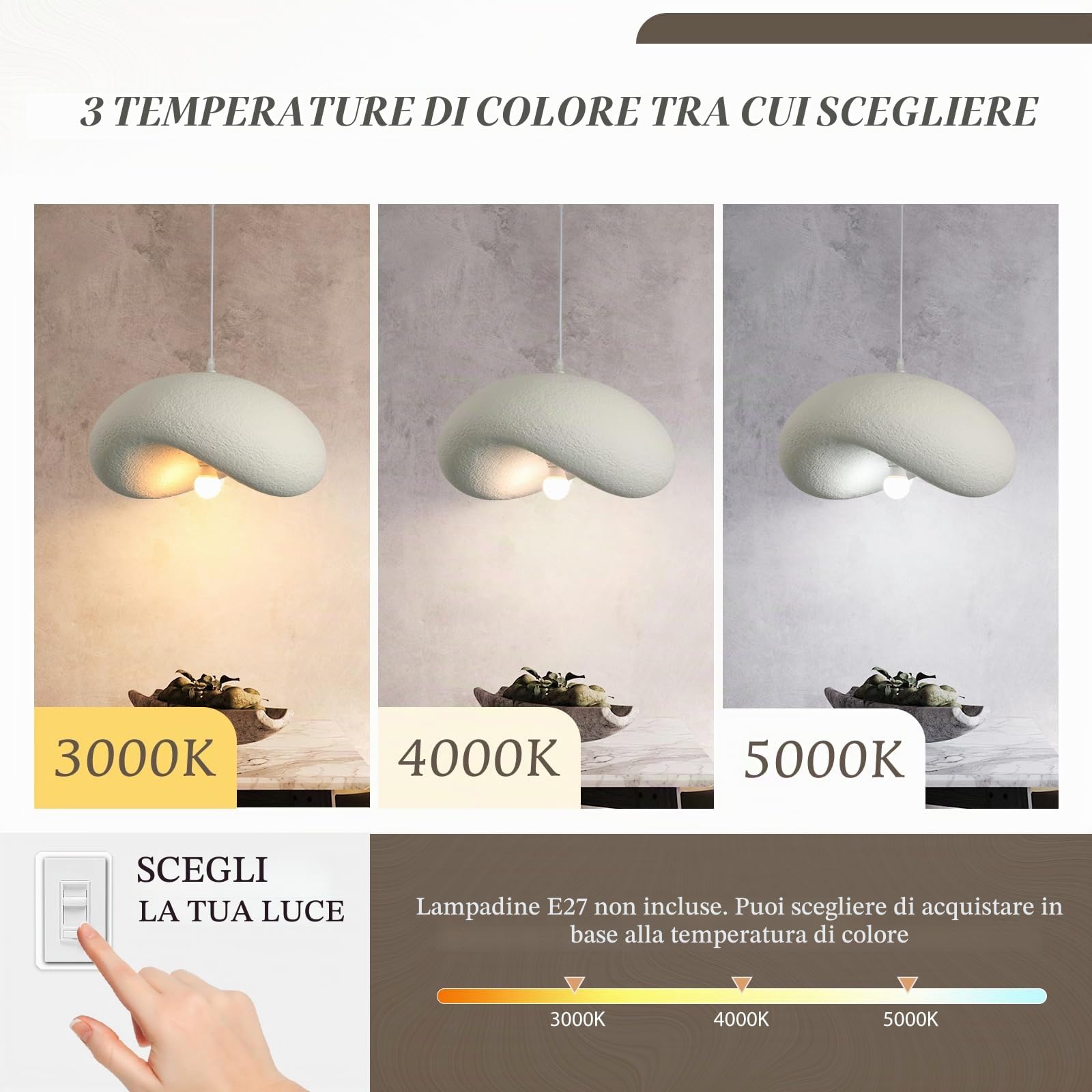 Lampadario Moderno A Forma Di Nuvola, Lampadario In Stile Giapponese Wabi-Sabi, Lampada A Sospensione Bianca E27, Cappello Per Sala Da Pranzo, Isola Della Cucina, Camera Da Letto, Plafoniera. 40 Cm