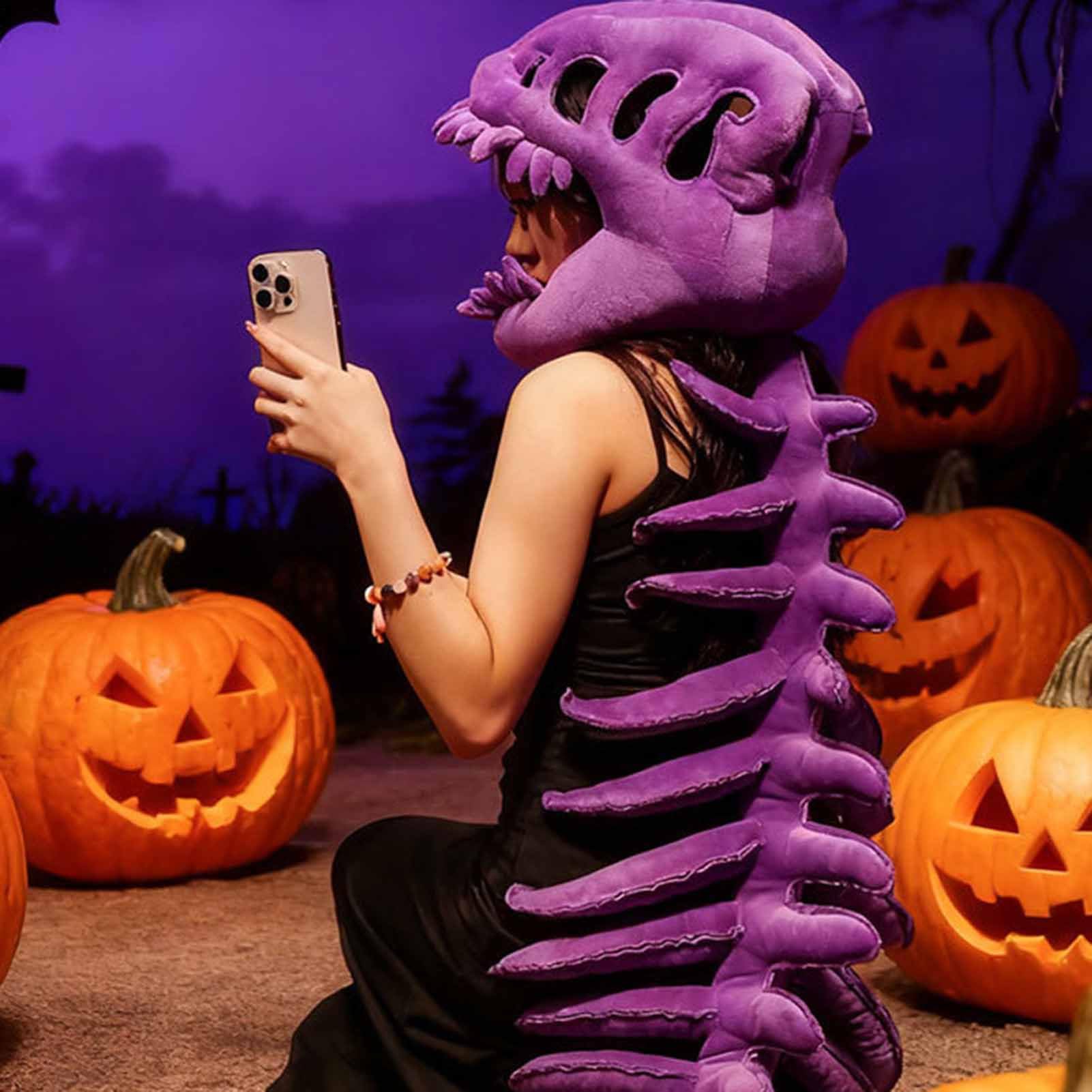 Kostium szkieletu dinozaura, na imprezę, przebranie z dźwiękiem, rekwizyty maskaradowe, cosplay, dla dorosłych, twórcy treści, teatralni, przedstawienia szkolne, imprezy tematyczne, konwencje