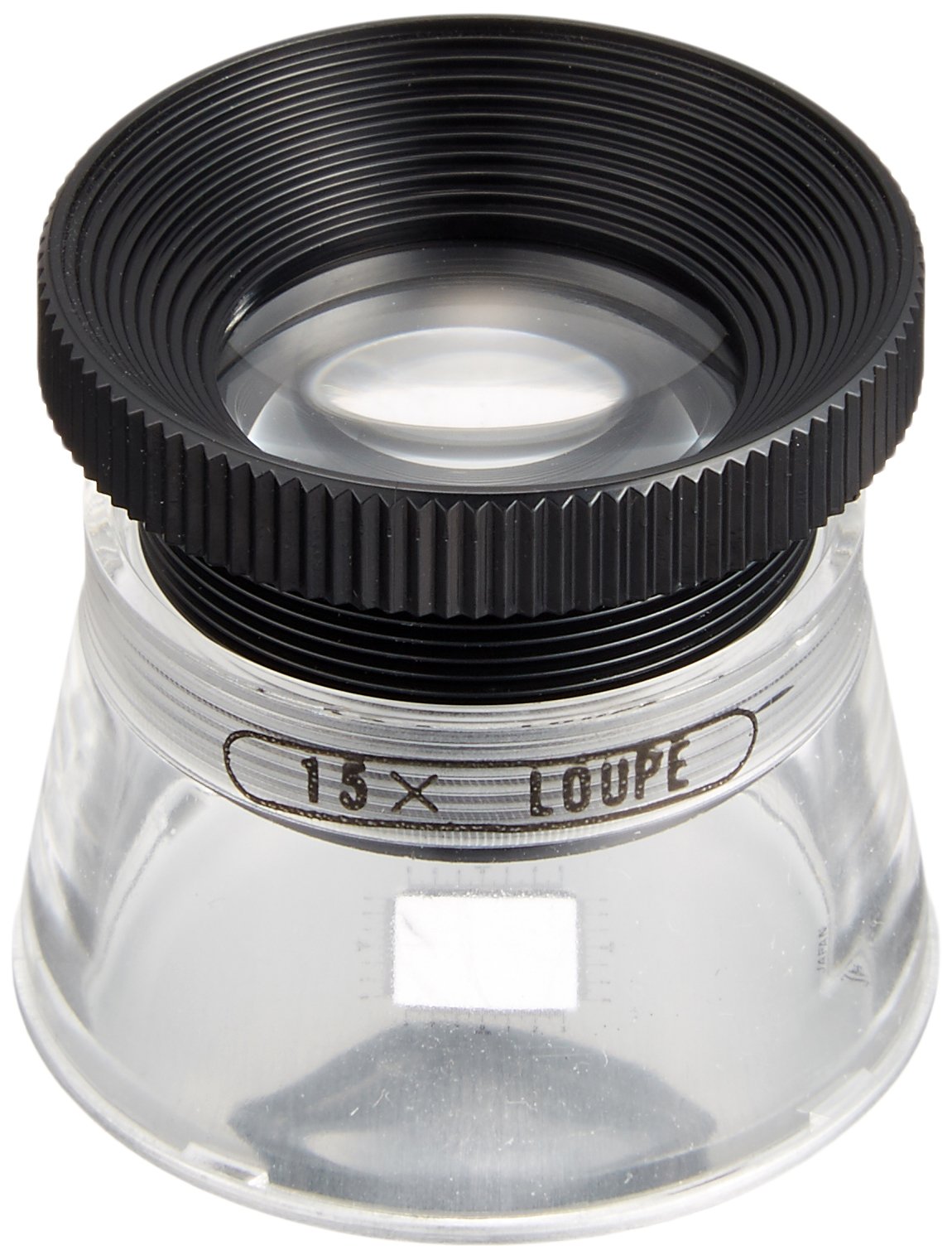 MIZAR-TEC Loupe grossissante 15 x diamètre 21 mm 0,1 mm gradué fabriqué au Japon RCS-15
