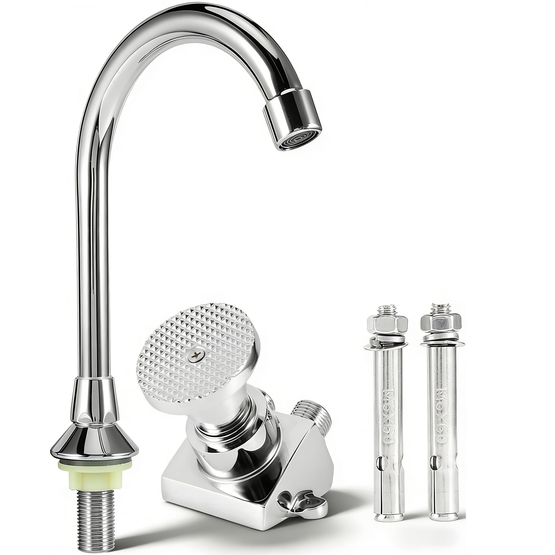 G1/2in Filetage Cuivre Monté Au Sol Pédale Bassin Robinet Évier Robinet Ensemble De Commande Au Pied Pour Laboratoire D'hôpital Maison Salle De Bains