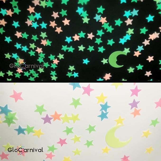 Calcomanías Estrellas Que Brillan en la Oscuridad 200 Piezas miniatura 6