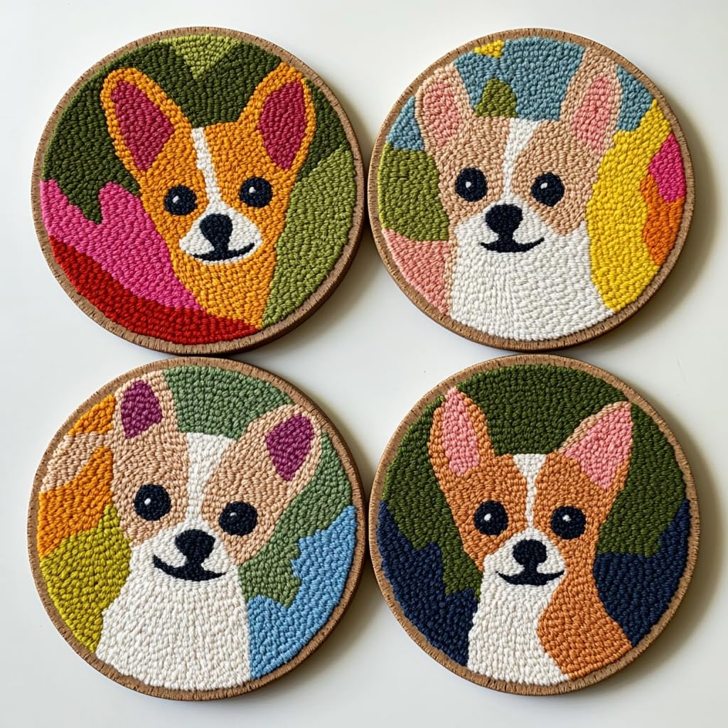 Sghtil Kit De Dessous De Verre à Aiguilles De Poinçonnage, Kit De