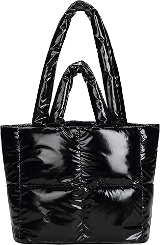 Bolso de mano acolchado, bolso acolchado acolchado, bolso acolchado esponjoso, bolsa de hombro acolchada